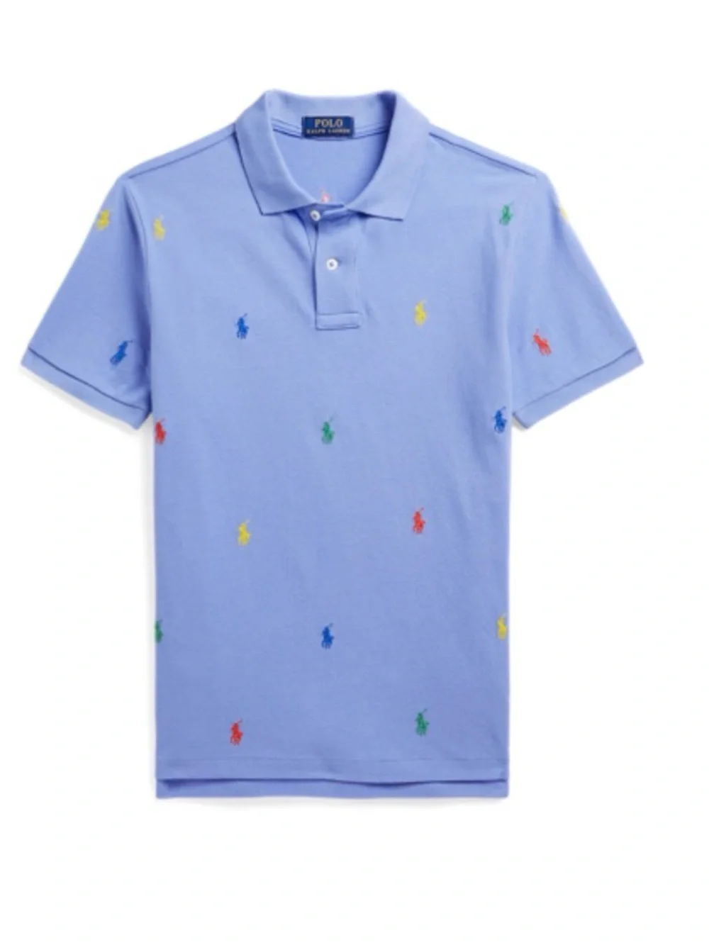 Polo by Ralph Lauren Light Blue Polo with Multicolor Pony Embroidery